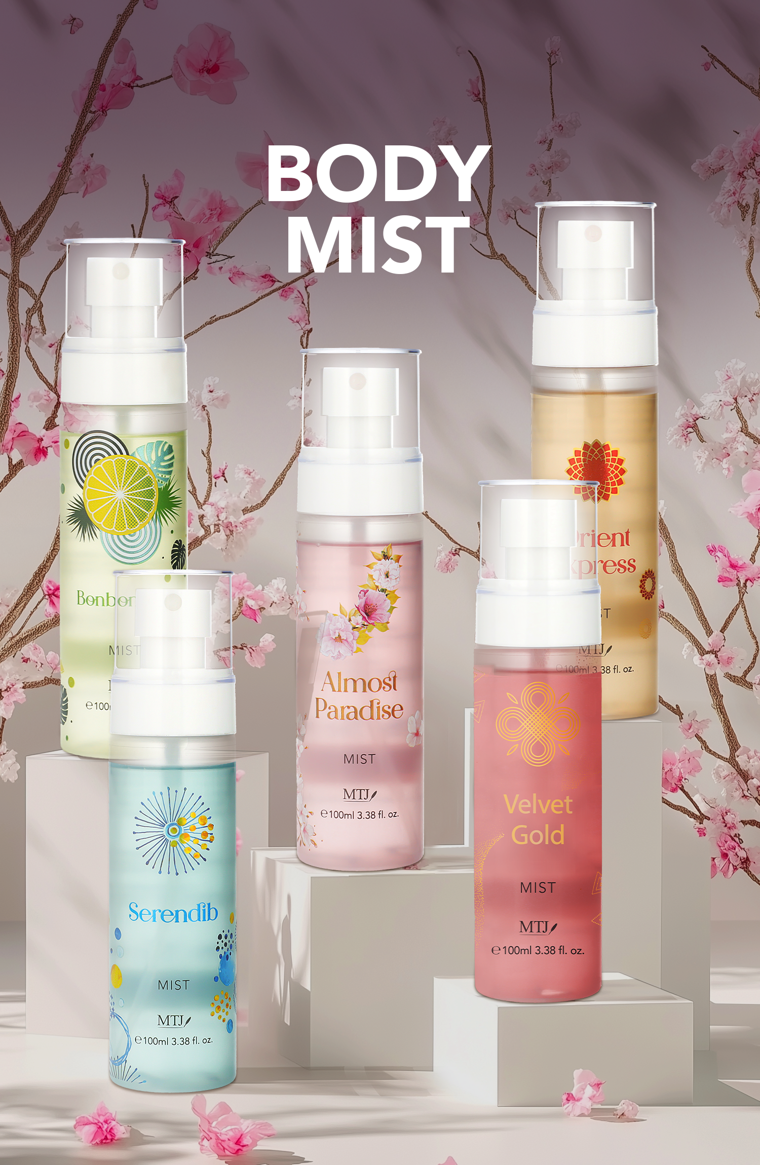 Refreshing Body Mist & Light Perfume Sprays | MTJ Fragrances Pakistan